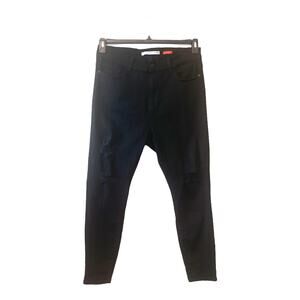 Celebrity Pink skinny distressed high waisted black jeans size 14